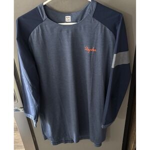 Rapha Trail 3/4 Sleeve Bike‎ Jersey Men's XL Navy Blue Outdoors Blue Orange